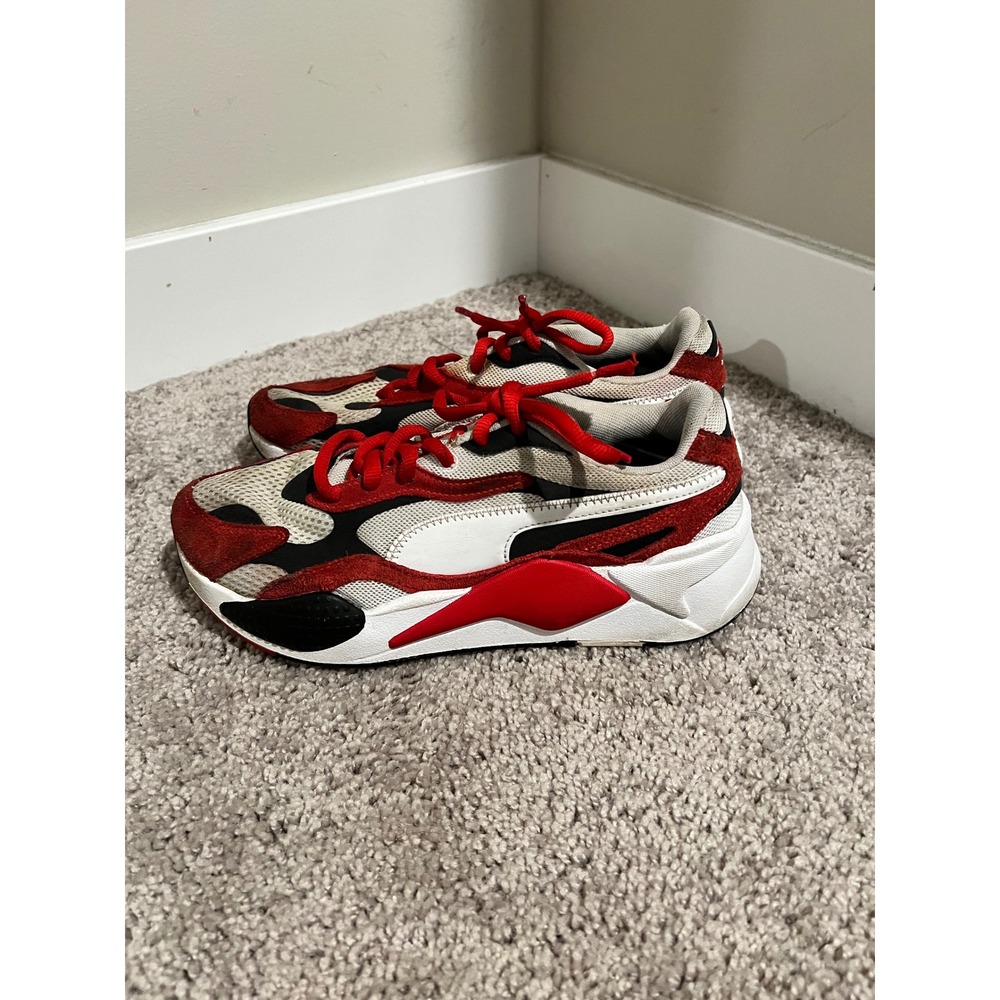 Puma RS-X3 Puzzle Red White Black Mens Sneakers 372884-01 Size 8
